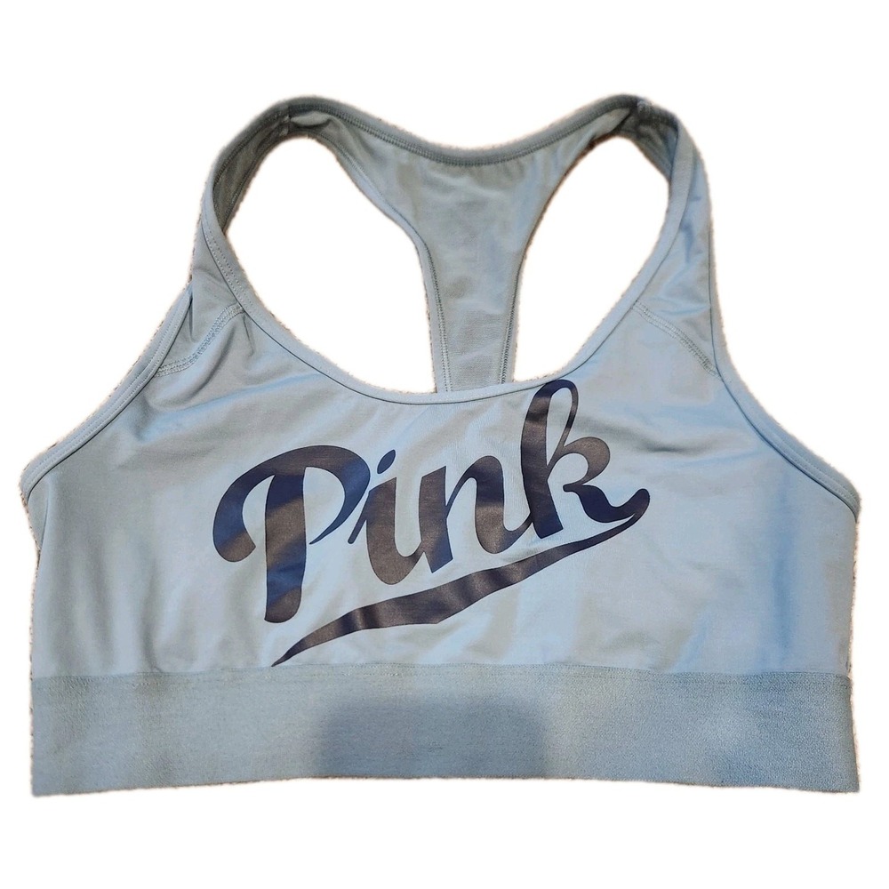 Nwot Pink Grayish Blue Racerback Sports Bra Sz L‎